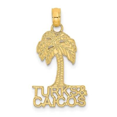 Turks Caicos Under Palm Tree Charm 14k Gold K7780, MPN: K7780, 637218174355
