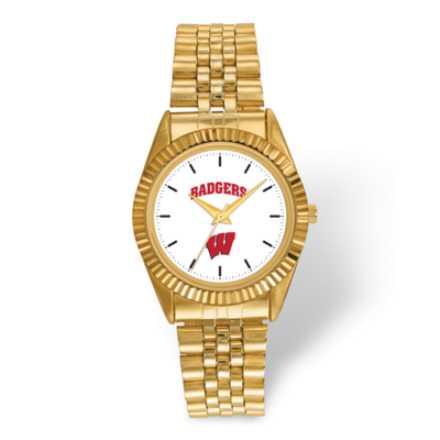 University of Wisconsin Pro Gold-tone Mens Watch UWI166, MPN: UWI166, 191101125980