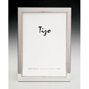 Tizo Inner Bead 5 x 5 Inch Square Silver Plated Picture Frame, MPN: 5005-55,