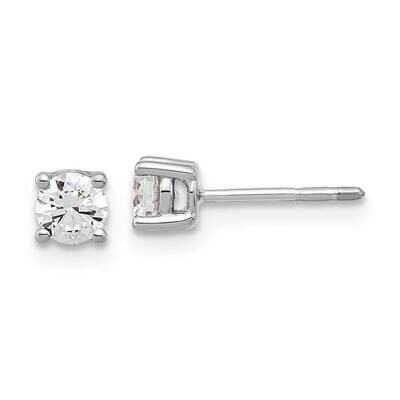 Sterling Silver 4mm CZ Stud Earrings EXS1865/DAWT-SSA