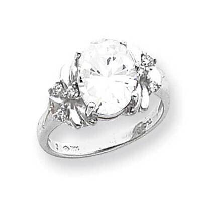 10x8mm Oval Cubic ZirconiDiamond Ring 14k White Gold Y2240CZ_AA, MPN: Y2240CZ_AA, 883957618289