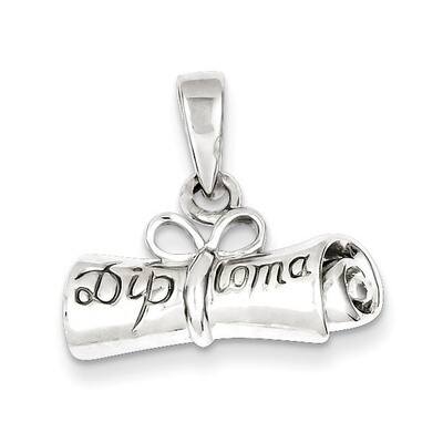 Rolled-Up Diploma Charm Sterling Silver QC7756, MPN: QC7756, 886774760353