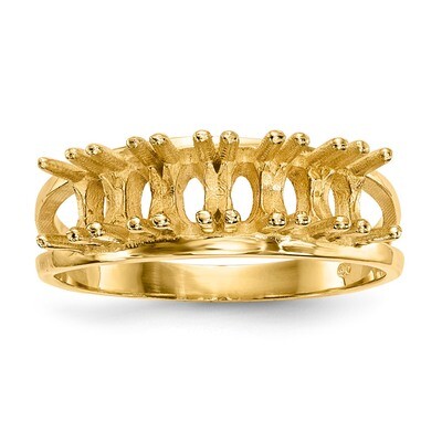 Mothers &amp; Family 14k Yellow Gold Polished 6-Stone Ring Mounting XMR2/6-7, MPN: XMR2-6, 191101538513