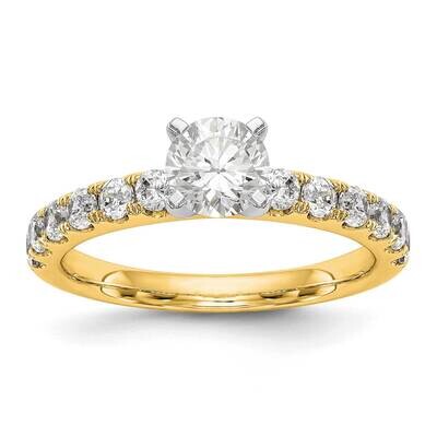 Diamond Vs/Si, D E F, Peg Set Engagement Ring 14k Yellow Gold True Origin Lab Grown RM2927E-060-YLD…