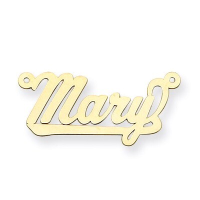 0.013 Gauge Polished Nameplate Pendant 14k Gold XNA141Y, MPN: XNA141Y, 883957970769