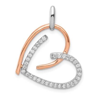 Rose Gold 1/4Ct. Diamond Heart Pendant 14k White Gold PM4896-025-WRA, MPN: PM4896-025-WRA, 88395730…