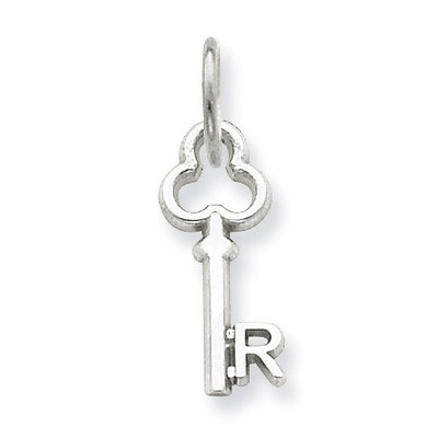 R Key Charm 14k White Gold K3434R, MPN: K3434R, 883957133362