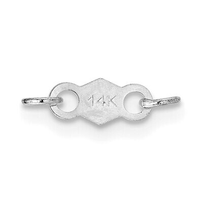 7.4 x 3.1mm Chain Tag Setting 14k White Gold WG2090, MPN: WG2090,