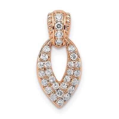 Polished Teardrop Diamond Chain Slide 14k Rose Gold PM8552-030-RA, MPN: PM8552-030-RA,