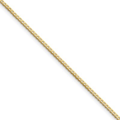 7 Inch 2.2mm Flat Beveled Curb Chain 10k Gold 10FBU060-7, MPN: 10FBU060-7, 191101596117
