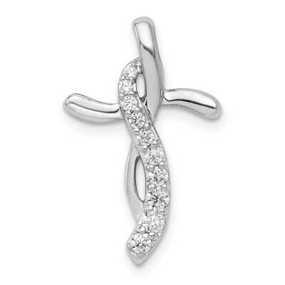 1/5Ct. Diamond Cross Chain Slide 14k White Gold PM5043-020-WA, MPN: PM5043-020-WA, 883957756523