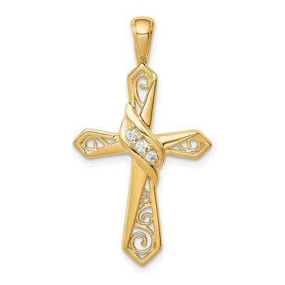 1/20Ct. Diamond Cross Pendant 14k Gold PM5108-005-YA, MPN: PM5108-005-YA, 883957213873