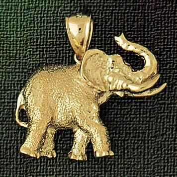 Dazzlers Jewelry Elephant Pendant Necklace Charm Bracelet in Yellow, White or Rose Gold 2307, MPN: …