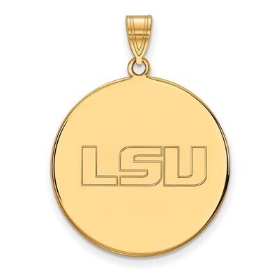 Louisiana State University x-Large Disc Pendant Gold-plated Silver GP094LSU, MPN: GP094LSU, 8867749…