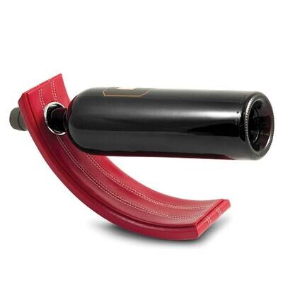 Red Leather Balancing Wine Bottle Stand GM21602, MPN: GM21602, 797140529163