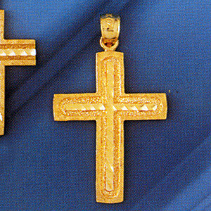 Dazzlers Jewelry Cross Pendant Necklace Charm Bracelet in Yellow, White or Rose Gold 8223, MPN: DZ-…