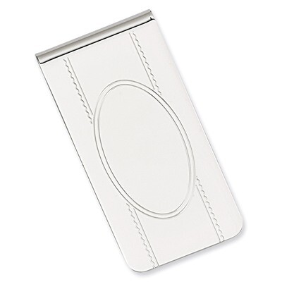 Kelly Waters with Engravable Area Money Clip Rhodium-plated GP3818, MPN: GP3818, 191101055294