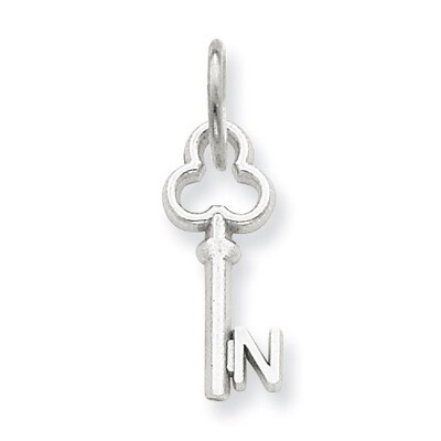 N Key Charm 14k White Gold K3434N, MPN: K3434N, 883957133331