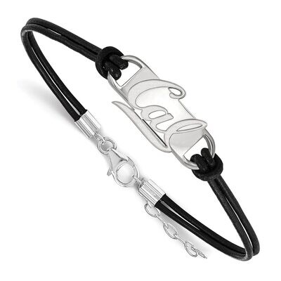 University of California Berkeley Leather Bracelet Small Center Sterling Silver SS016UCB-7, MPN: SS…