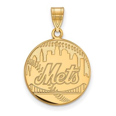 New York Mets Large Pendant 14k Yellow Gold 4Y026MET, MPN: 4Y026MET, 886774877891