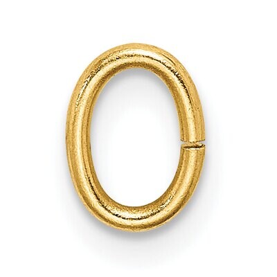 18 Gauge 7.5 x 5.3mm Oval Jump Ring Setting 14k Yellow Gold YG2875, MPN: YG2875,