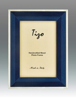 Tizo 4 x 6 Inch Blanco Border Wood Picture Frame - Blue, MPN: IN30BLU-46,