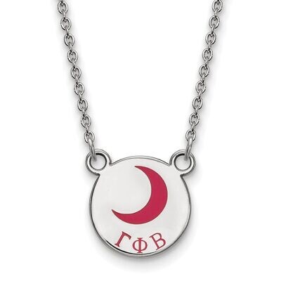 Gamma Phi Beta Extra Small Enameled Pendant with 18 Inch Chain Sterling Silver SS044GPB-18, MPN: SS…
