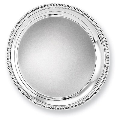 Silver-plated 8 Round Fancy Edge Tray GL9183, MPN: GL9183, 15227823127