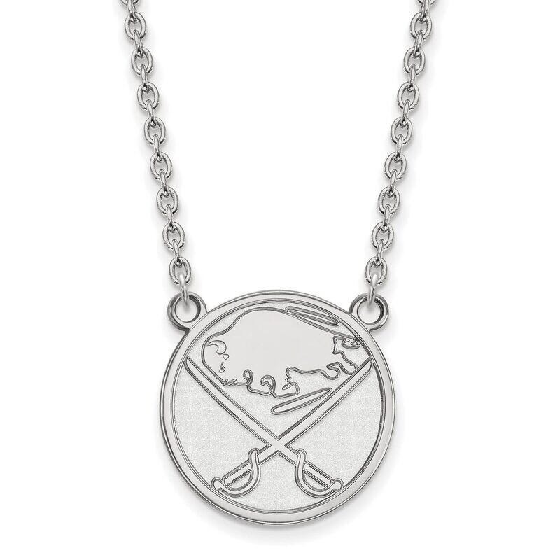 Buffalo Sabres Large Pendant with Chain Necklace 10k White Gold 1W014SAB-18, MPN: 1W014SAB-18, 8867…