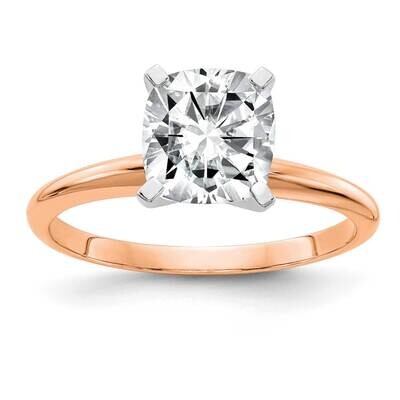 2ct. 7.5mm G H I True Light Cushion Moissanite Solitaire Ring 14k Rose Gold RGSH15C-15MT, MPN: RGSH…