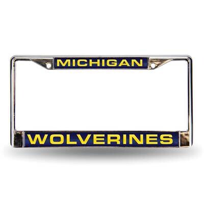 Collegiate U of Michigan Blue Laser Chrome Car License Plate Frame GC6994, MPN: GC6994, 94746403997