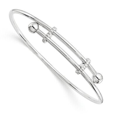 Adjustable Bangle Sterling Silver Polished SS5043, MPN: SS5043,