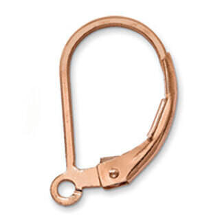 Plain Leverback Earring Rose Gold Filled RGF3114, MPN: RGF3114,