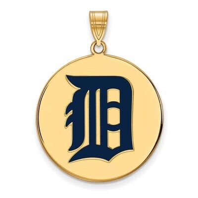 Detroit Tigers XLarge Enamel Disc Pendant Gold-plated Silver GP044TIG, MPN: GP044TIG, 886774943749