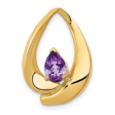 7x5mm Pear Amethyst Slide 14k Gold PM5238-AM-Y, MPN: PM5238-AM-Y, 883957011530