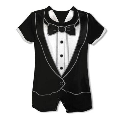 6-12 Month Short Tux Romper GM23201, MPN: GM23201, 737505601226