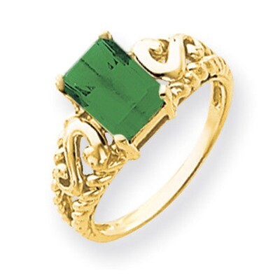 Mount Saint Helens Ring 14k Gold 8x6mm Emerald Cut Y4677MS, MPN: Y4677MS, 883957585529