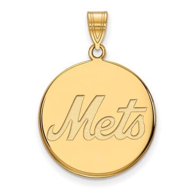 New York Mets Large Disc Pendant 10k Yellow Gold 1Y021MET, MPN: 1Y021MET, 886774812014