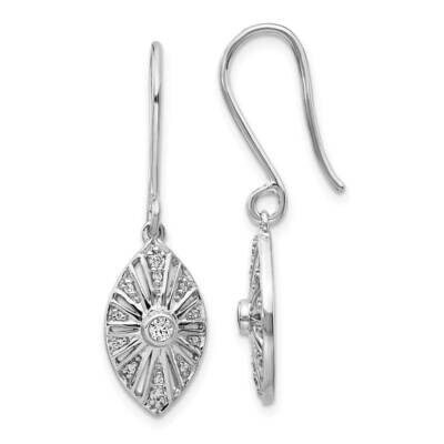 Vintage Leverback Earrings 14k White Gold Diamond EM3954-020-WA, MPN: EM3954-020-WA, 883957374987