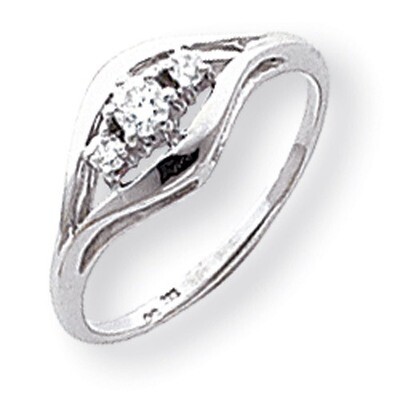 Polished Diamond ring 14k White Gold Y1632AA, MPN: Y1632AA, 883957388274