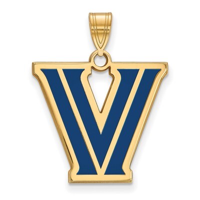 Villanova University Large Enamel Pendant Gold-plated Sterling Silver GP018VIL, MPN: GP018VIL, 8867…