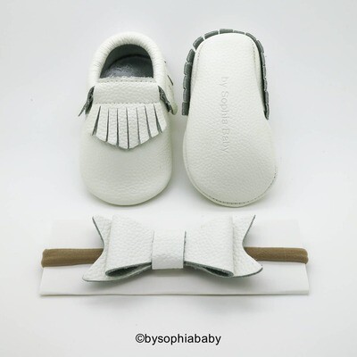 White Baby Moccasins Tassel Fringe Moccasins Baby Leather Shoes Genuine Leather Moccs Toddler Mocca…