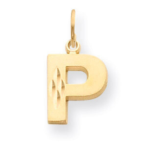 Initial P Charm 14k Gold C566P, MPN: C566P, 883957860978