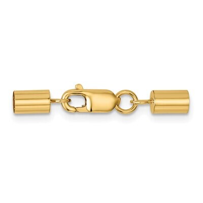 Lobster with Round Endcaps Clasp 14k Yellow Gold YG1676, MPN: YG1676,