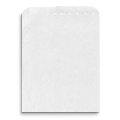 White Pack of 125 Paper 8.5x11 Flat Merchandise Bags JT5108-WT, MPN: JT5108-WT,