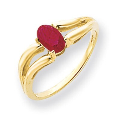 Ruby Ring 14k Gold 6x4mm Oval Y4646R, MPN: Y4646R, 883957561905