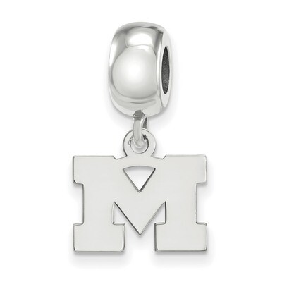 Michigan University of x-Small Dangle Bead Charm Sterling Silver SS032UM, MPN: SS032UM, 886774959467