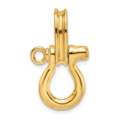 Medium Shackle Charm 14k Gold 3-D K7981, MPN: K7981, 637218185535
