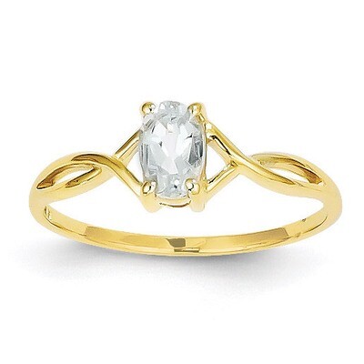 Aquamarine Birthstone Ring 14k Gold XBR228, MPN: XBR228, 883957413594