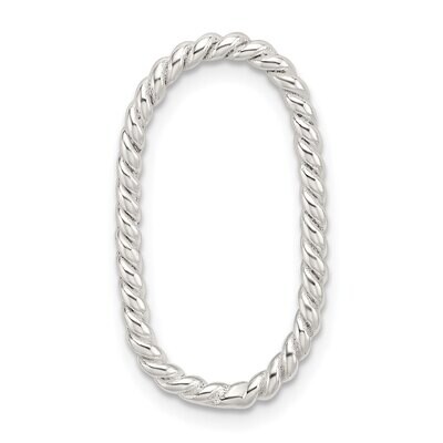 22.3 x 13.7mm Twisted Wire Casted Component Link Sterling Silver SS4358, MPN: SS4358,